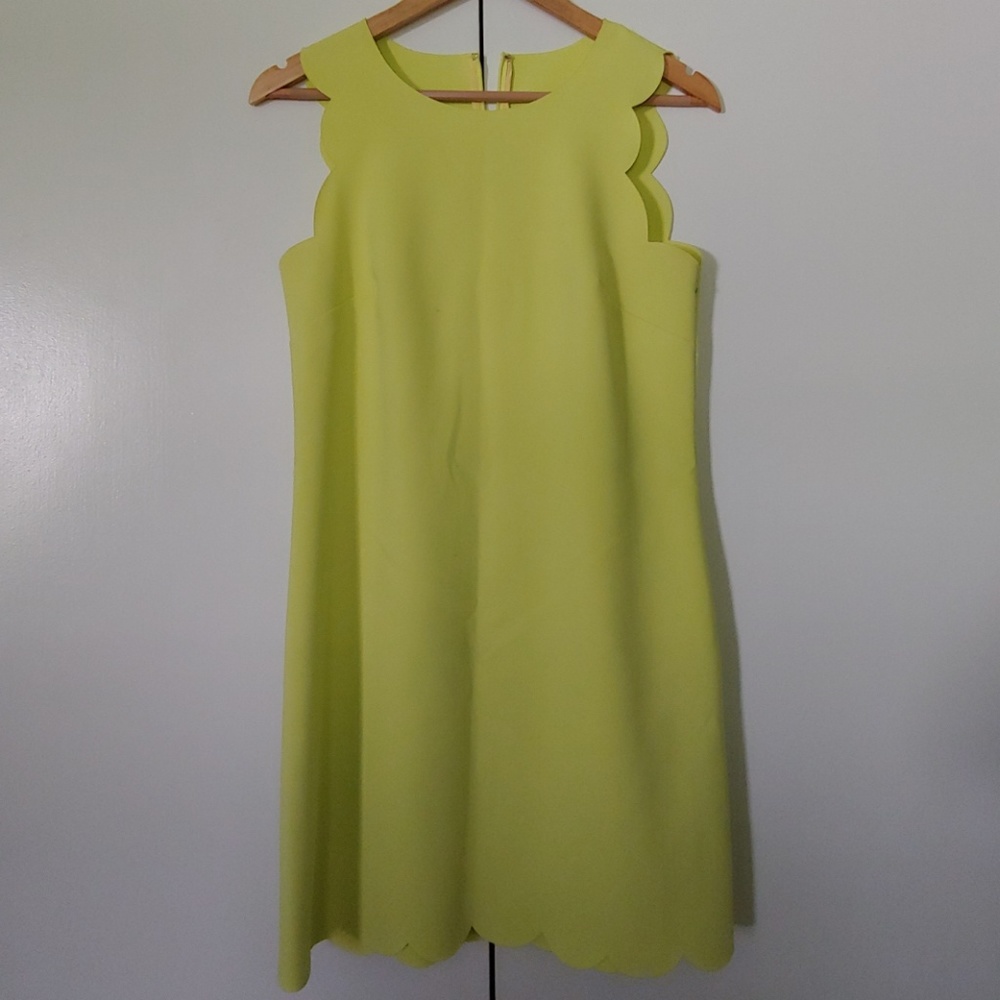 J.Crew Neon Scalloped Dress, size 4